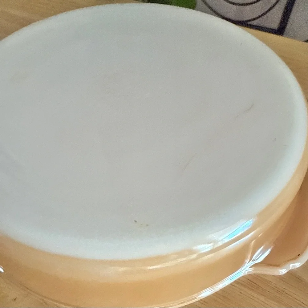 Fire King Anchor Hocking Peach Luster #450 8” Inch Casserole Baking Dish NO LID